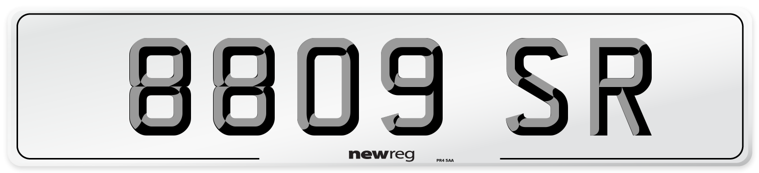 8809 SR Number Plate from New Reg